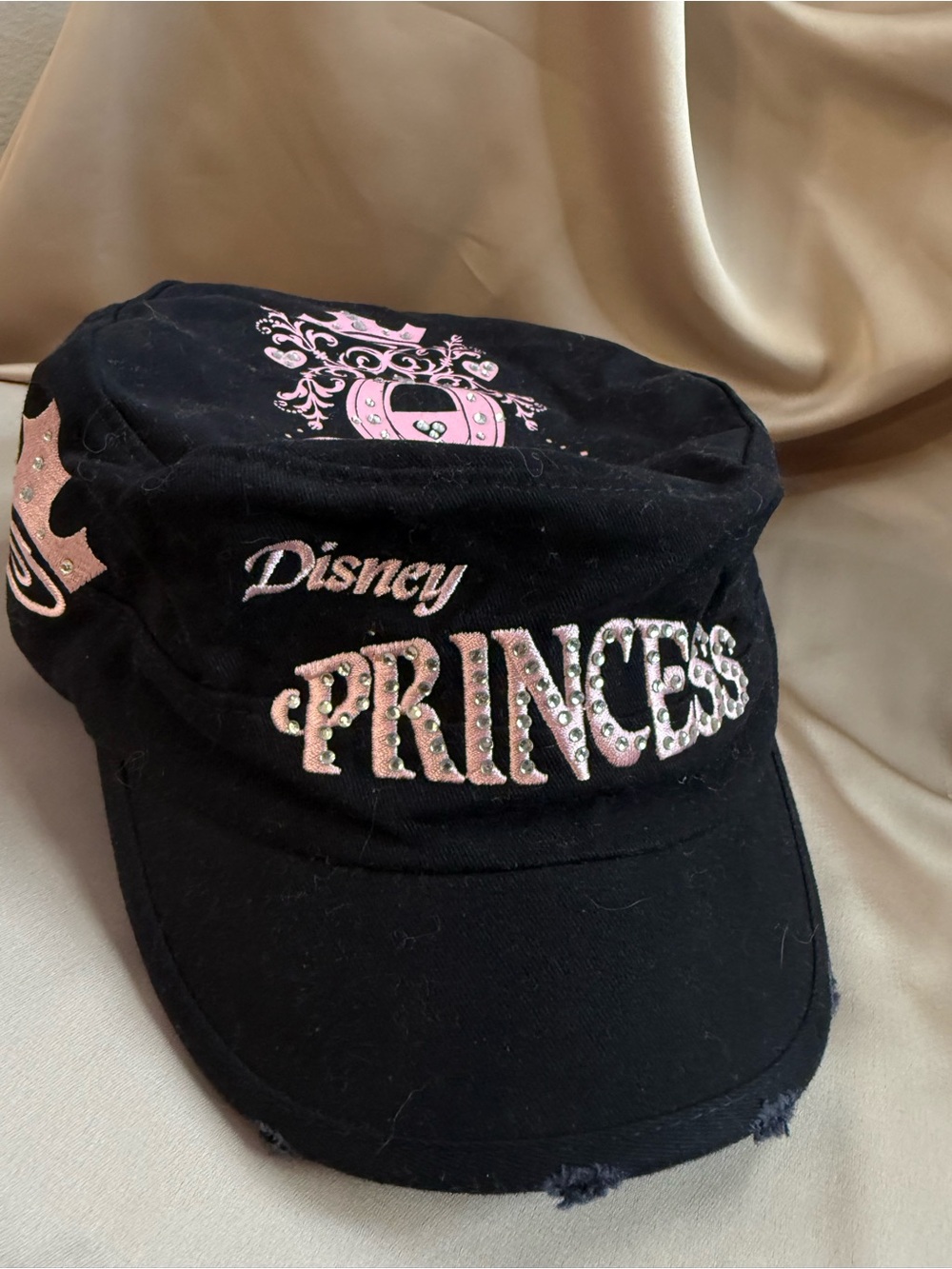 Authentic Disney Park -Disney Princess Black and Pink Cap in Like New Condition